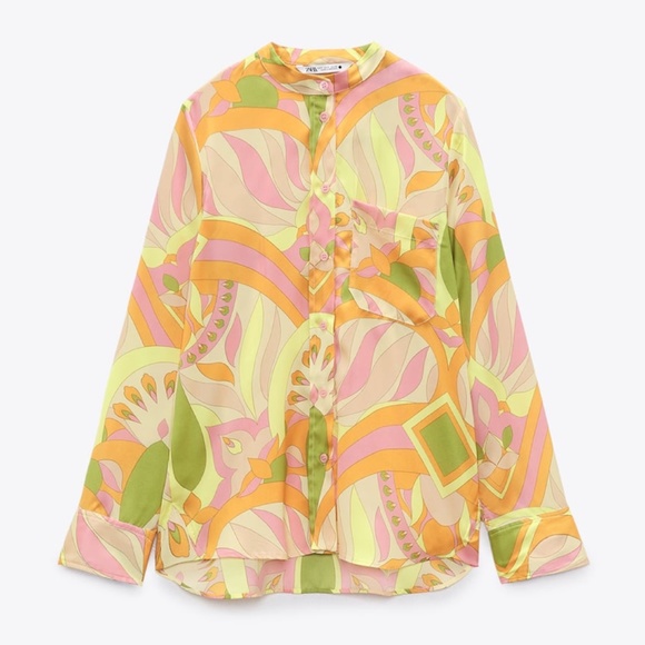 Zara Tops - NWT - Zara Set - Geometric Multicolor blouse + pants